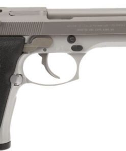 Beretta 92FS Inox Pistol JS92F500, 9mm, 4.9 in, Rubber Grip, Inox Stainless Steel Finish, 15 Rd, Made in USA