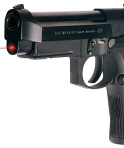 Beretta 92FS Semi-Auto Pistol SPEC0590A, 9mm, 4.9", Black Plastic Grips, Black Finish, Lasermax Red Laser Guidr Rod, 15 Rds