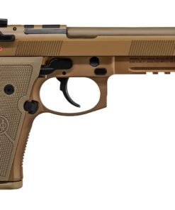 Beretta M9A4 Centurion Pistol JS92QM9A4G, 9mm Luger, 5.10", Aggressive Textured Grips, FDE Cerakote, 10 Rds