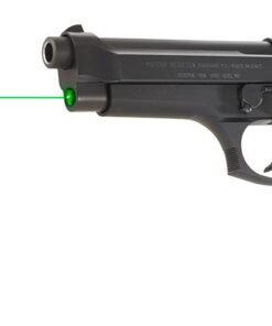 Beretta 92FS Semi-Auto Pistol SPEC0591A, 9mm, 4.9", Black Plastic Grips, Black Finish, Lasermax Green Laser Guide Rod, 15 Rds